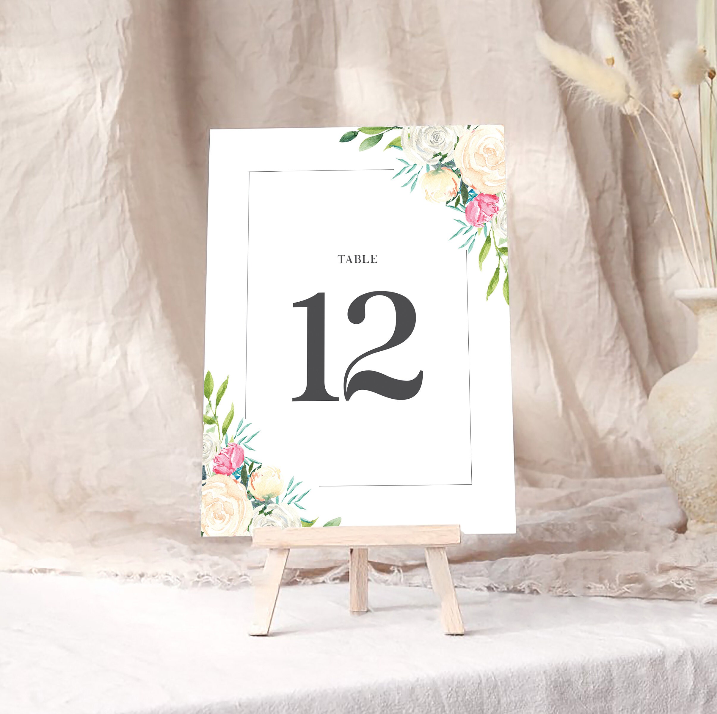 Editable Place Card Template, Printable Table Name Card, Canva Place ...