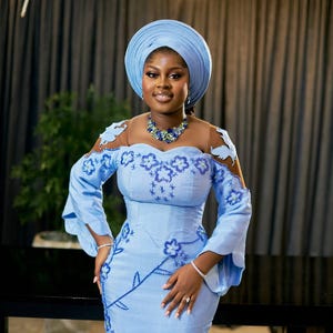 light blue dress on brown skin The most beautiful dresses of all time : Ellen's blog