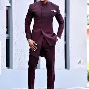 Tofunmi African men prom suit, African men fashion, bespoke suit for men,African groom's suit,African men wedding suit