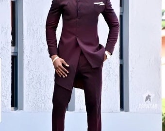 Tofunmi African men prom suit, African men fashion, bespoke suit for men,African groom&#39;s suit,African men wedding suit