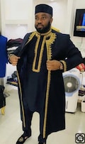 African Men's Clothing: Men Wedding Attire| Groomsmen Outfit| Handmade Clothing| 3-Piece Caftan Suit product logo
