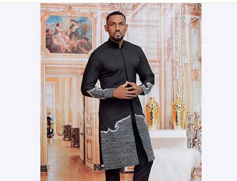 Men's African Print Dashiki Suit Prom, Groom Attire