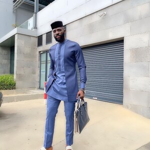 African men Kaftan, 2piece men&#39;s suit, Agbada, African groom&#39;s outfit, Senator wear, African men clothing, Men shirt and pants, gift for him