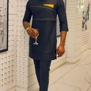 Jaido African men shirt and matching pant set/African clothing/African men clothing/African men shirt /dashiki/tunic shirt/prom/groom suit
