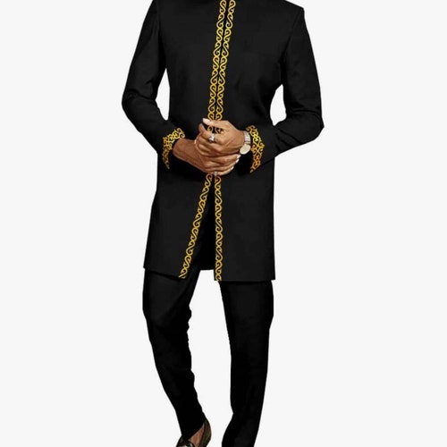 Top African Men Clothing/wedding Suit/groom Suit/ Prom - Etsy