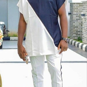 Bisola African men clothing 2 piece outfit/ Wedding suit/Groom suit/ Prom Dress/Grooms men outfit/bespoke outfit