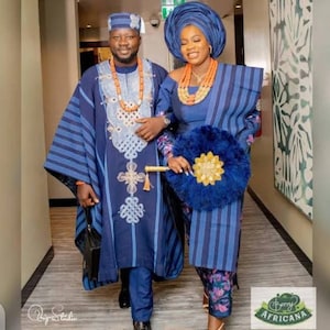 Jola African couples outfit/3pcs African men agbada with 2pcs complete African women&#39;s clothing/couple&#39;s wedding suit/couple&#39;s wedding suit
