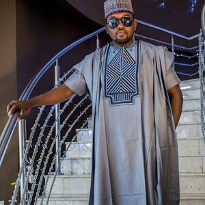 Gladys African 3 Piece Agbada/ African clothing for men/wedding suit/prom dress/ groom suit/dashiki