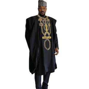 Tade 3pcs African men Agbada, Agbada for wedding, African traditional outfit, African men wedding suit, men outfit, African men&#39;s clothing