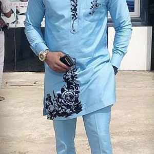 Fk African men clothing 2 piece outfit/ wedding suit/groom suit/ prom dress/groom men outfit