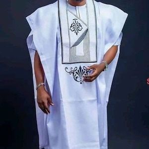 3pcs African men Agbada, Agbada for wedding, African traditional outfit, African men wedding suit, men outfit, African men&#39;s clothing