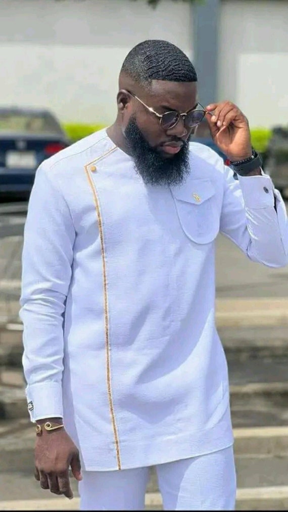 Filani African men 2piece outfit African men suit bespoke suit for men African groom s suit African men wedding suit