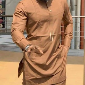 Dotun Senator Men's clothing, African Dashiki suit, African men's clothing, Bespoke men's dashiki