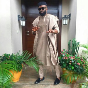 Sope African agbada. 3 Piece/ African clothing for men/wedding suit/prom dress/ groom suit/dashiki