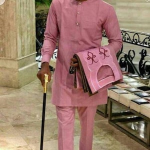 African Men&#39;s Clothing, African Fashion, Wedding Suit/dashiki, African agbada, 3 Piece, African clothing for men, wedding attire/prom dress
