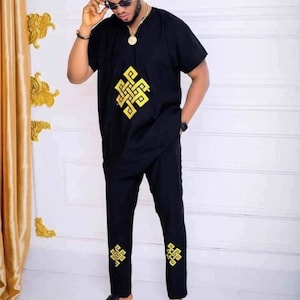 Dashiki African men shirt and matching pants/African clothing/African men clothing/African men shirt /dashiki/summer/prom/groom suit