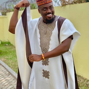 Adebowale African agbada. 3 Piece/ African clothing for men/wedding suit/prom dress/ groom suit/dashiki