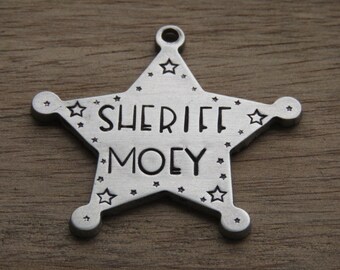 sheriff star dog tag