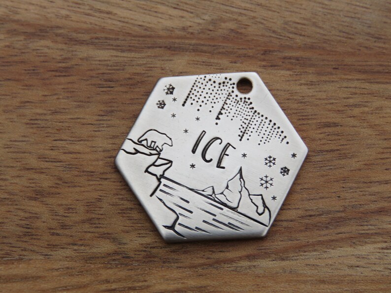 Dog Tag Mountain Dog Name Tag Dog Tag Polar Bear Custom Dog Tag Ocean Dog Tag Pet Tag Tags for Dogs Dog Tag Personalized Dog Tag