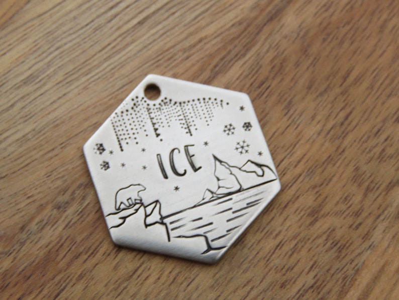 Dog Tag Mountain Dog Name Tag Dog Tag Polar Bear Custom Dog Tag Ocean Dog Tag Pet Tag Tags for Dogs Dog Tag Personalized Dog Tag