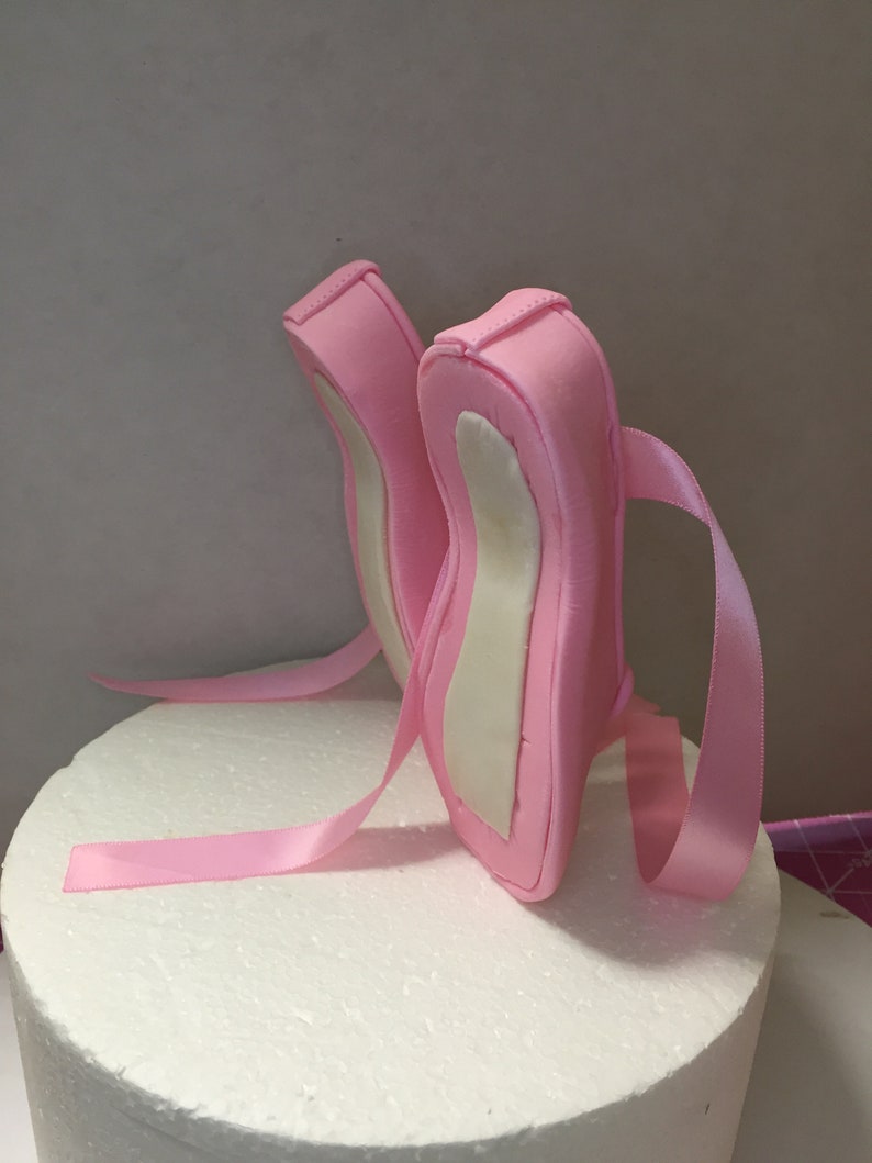 Gumpaste Ballerina Shoes Cake Topper Fondant Pointe Shoes Etsy