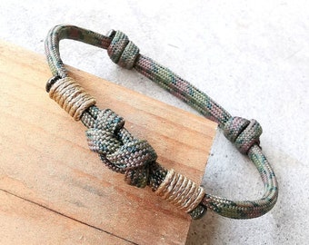 Military Camouflage Bracelet, Army Style Bracelet , Viking Style Bracelet , Nautical Bracelet , Rope Paracord Celtic Braided Knot Bracelet