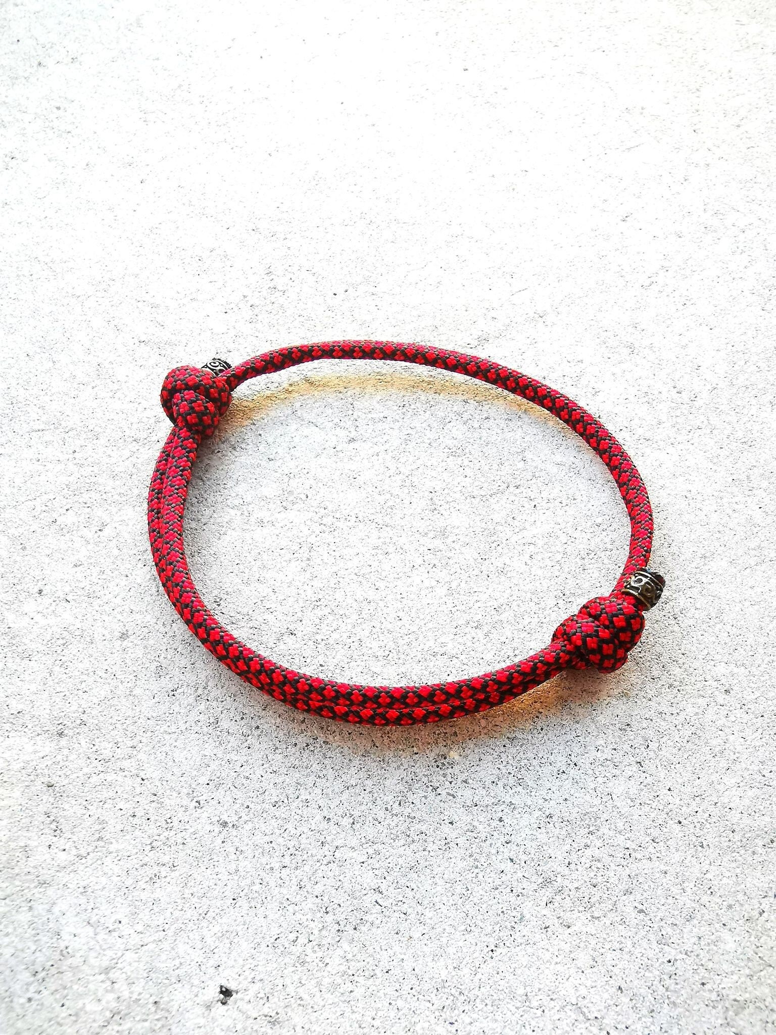 Japanese Adjustable Paracord Bracelet , Red String Lucky