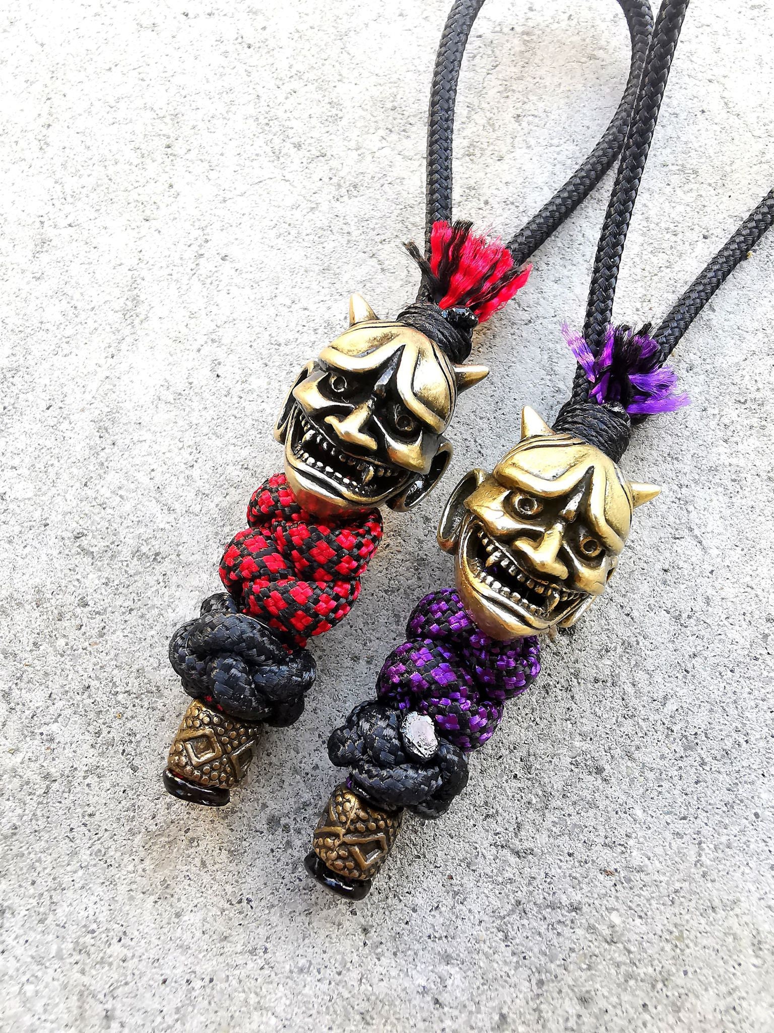 Buy Japanese Oni Hannya Mask Keychain Paracord Knife & Key Online in