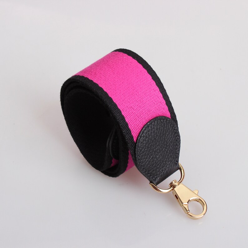 2 Wide Bi-color BlackRed Canvas Shoulder Strap Crossbody Bag Purse Handbag Straps Replacement Bag Strap