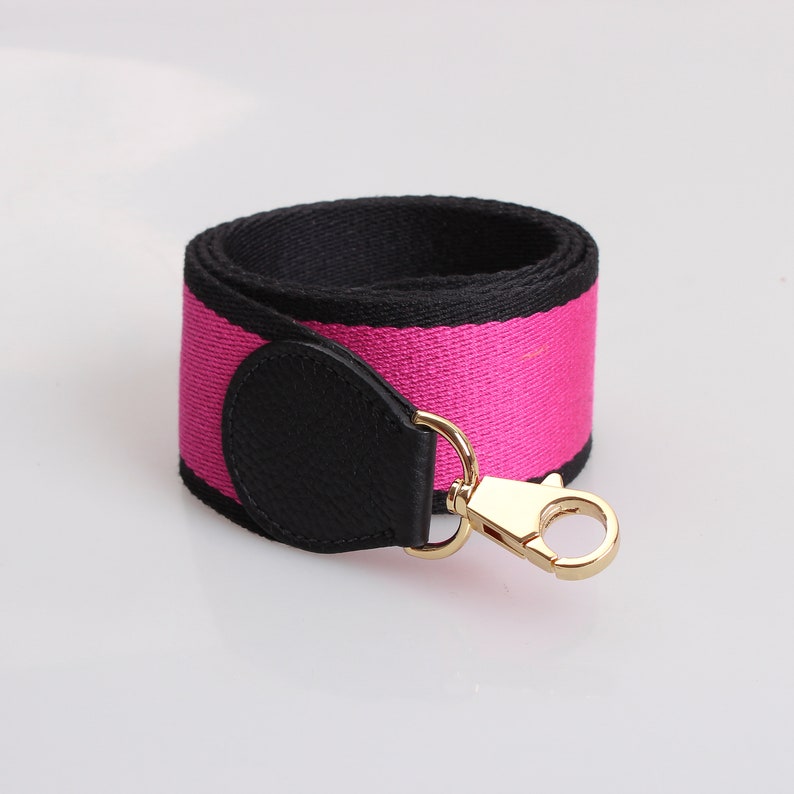 2 Wide Bi-color BlackRed Canvas Shoulder Strap Crossbody Bag Purse Handbag Straps Replacement Bag Strap