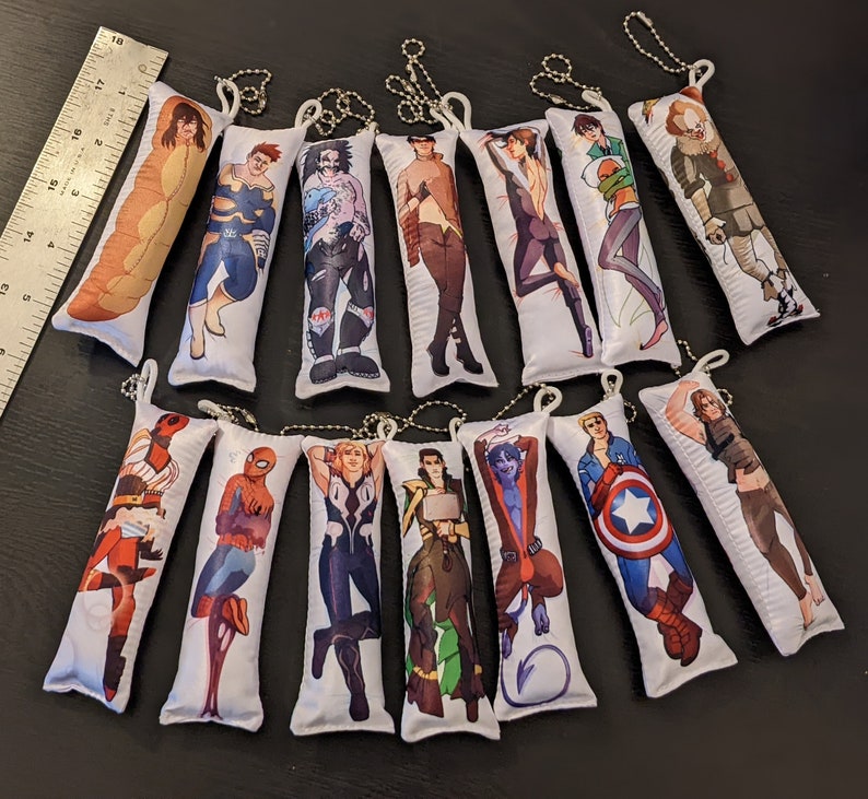 MINI Dakimakura Keychains Etsy