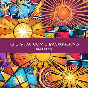 Vibrant Pop Art Wall Decor - Modern Abstract Comic Style Prints - Bright and Bold Wall Art