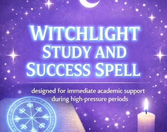 Hechizo de estudio y éxito con luz de bruja / Rito para manifestar la fortuna en los exámenes finales / Ritual de suerte académica / Mejora de la confianza y la memoria para los exámenes