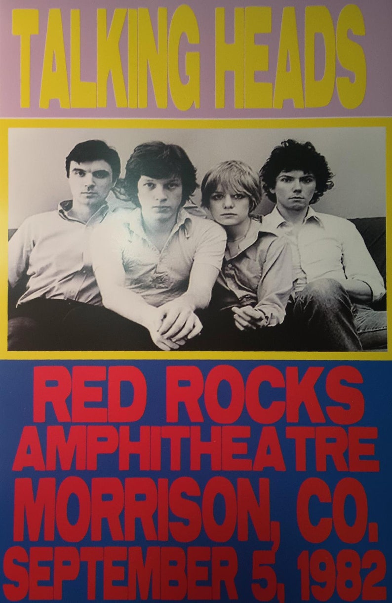 1982 Talking Heads Concert Poster Reproduction David Byrne You Get Both