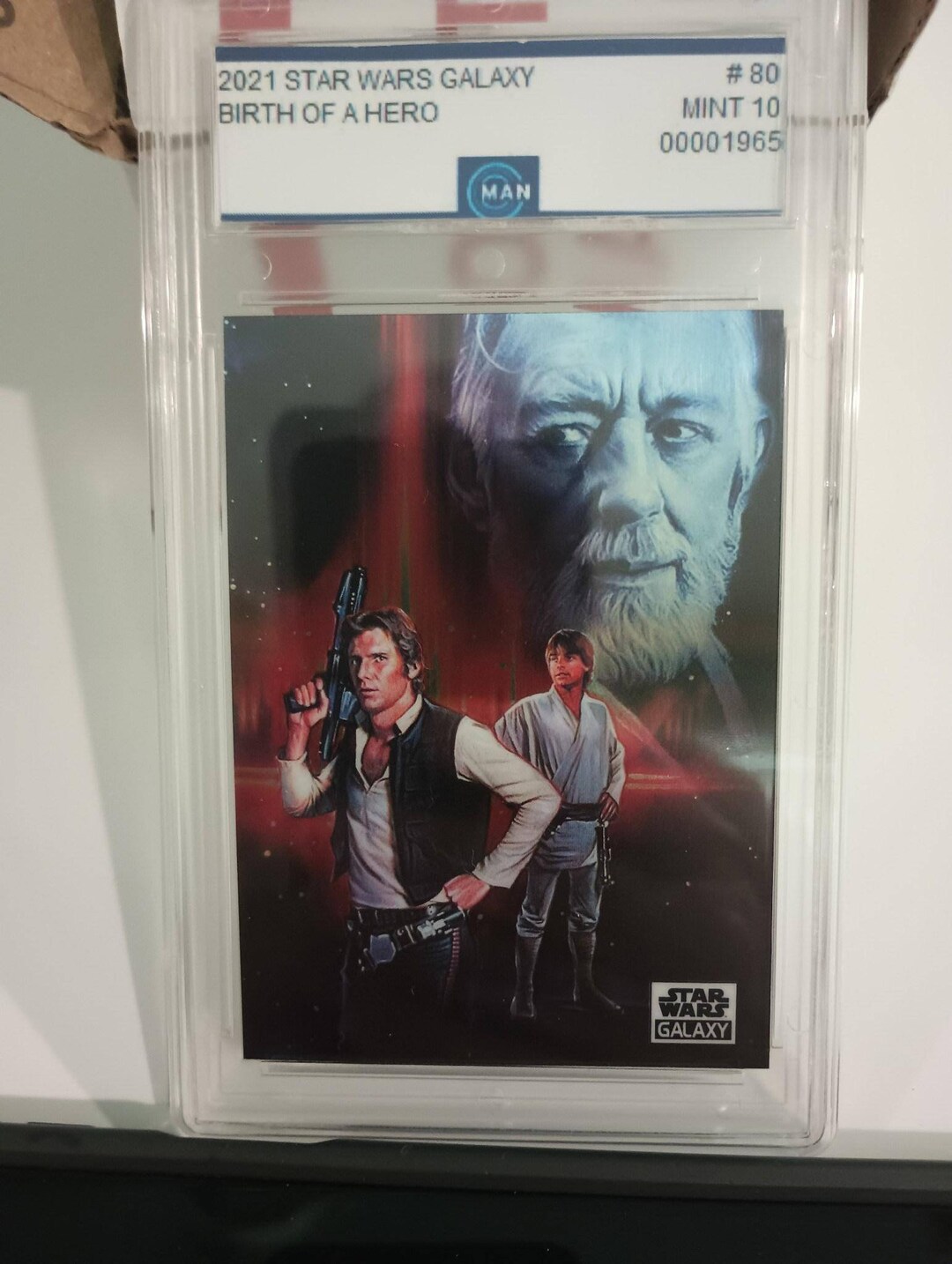2021 Star Wars Galaxy Card Graded Mint 10 Han Solo Birth of A Hero 80