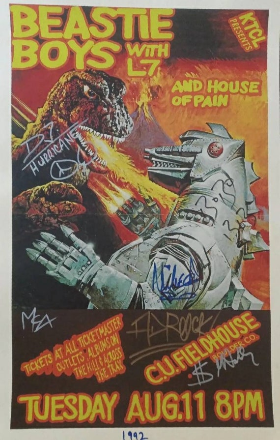 1992 Beastie Boys Autographed Concert Poster High Definition Reproduction  (RP)