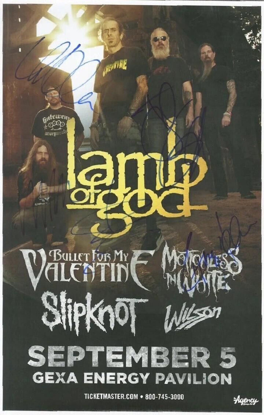 2015 Lamb of God Concert Poster Reproduction Etsy