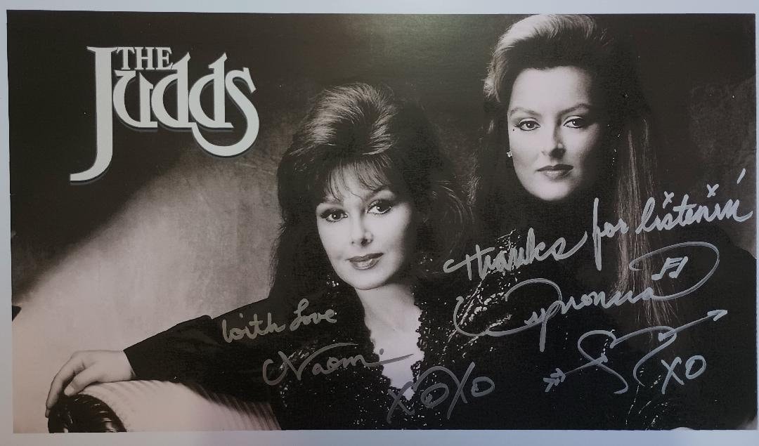 The Judds Promotional Poster With Originally Autographed by Wynonna and