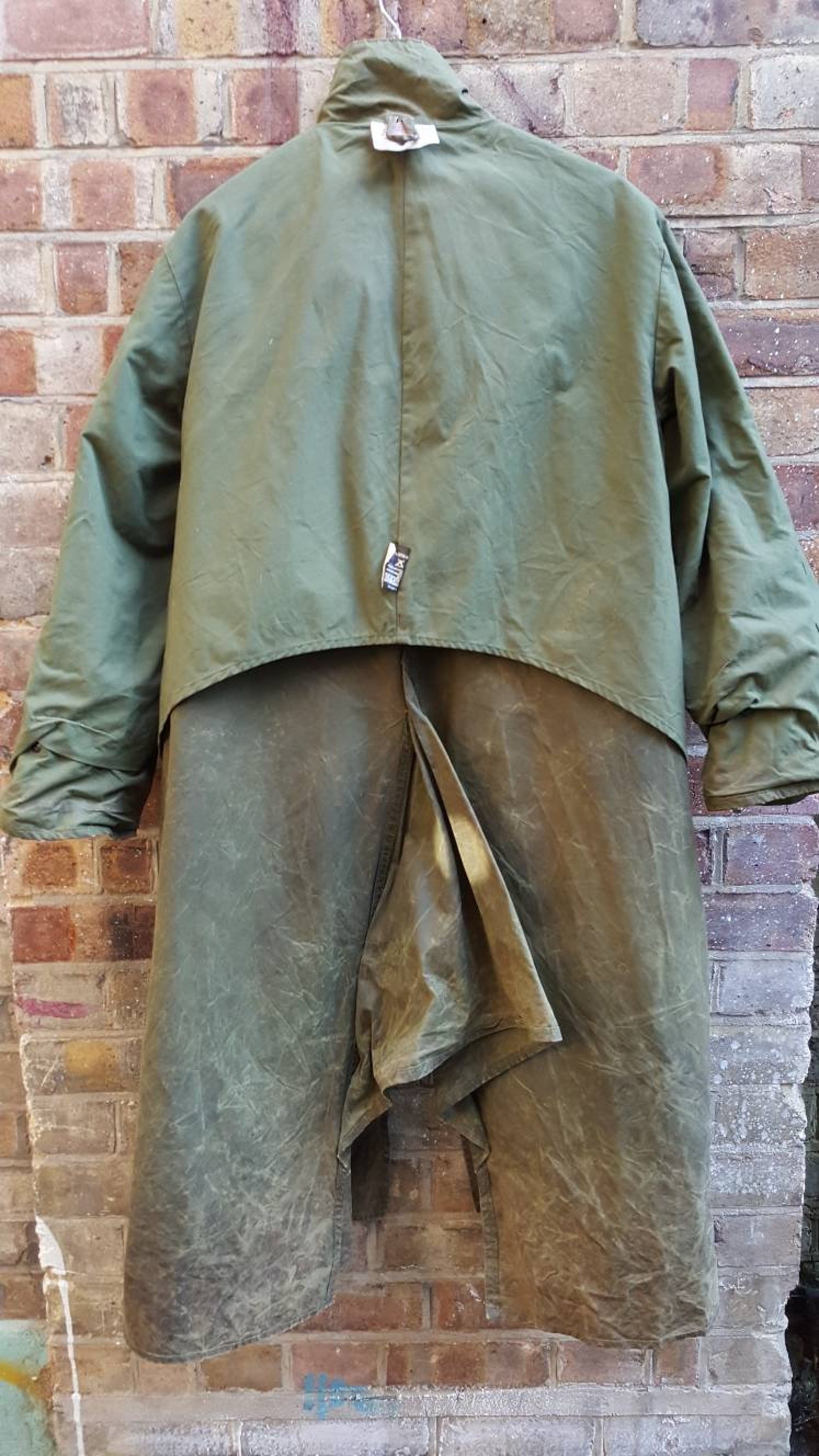 Vintage Drizabone waxed cotton duster riding coat green size Etsy