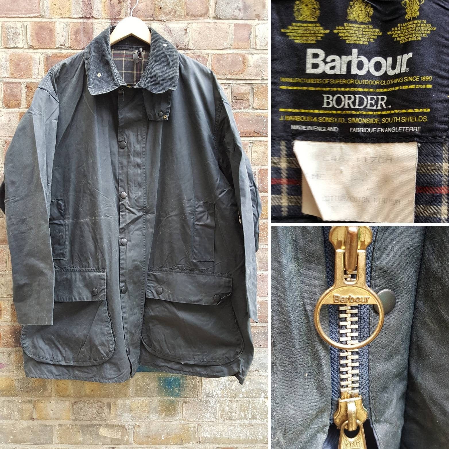 Vintage 1980s 1990s Barbour Wax Cotton 