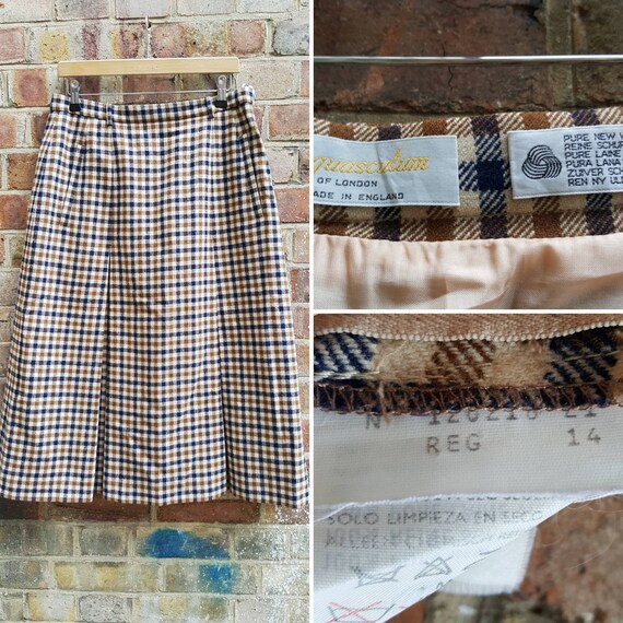 Vintage Aquascutum pure new wool skirt with pocket