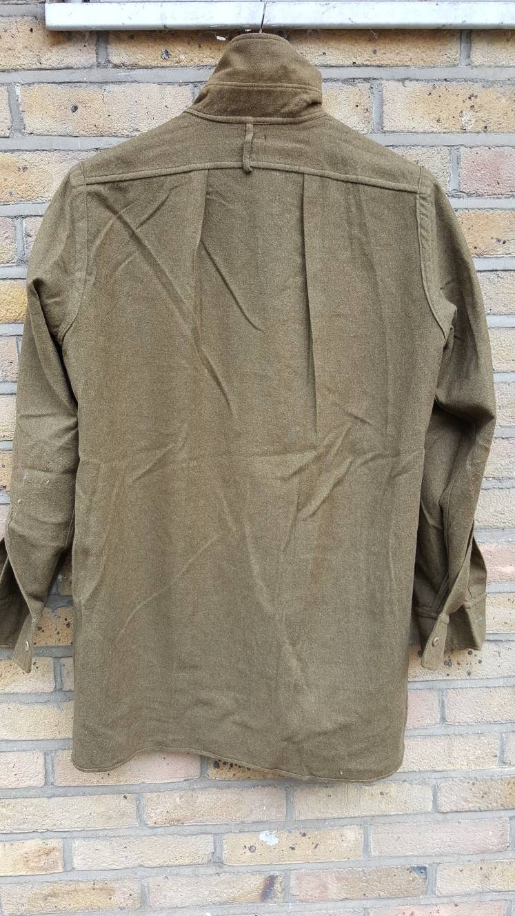 Vintage 1940s WW2 British Army Wool Pullover Shirt Khaki Half - Etsy UK