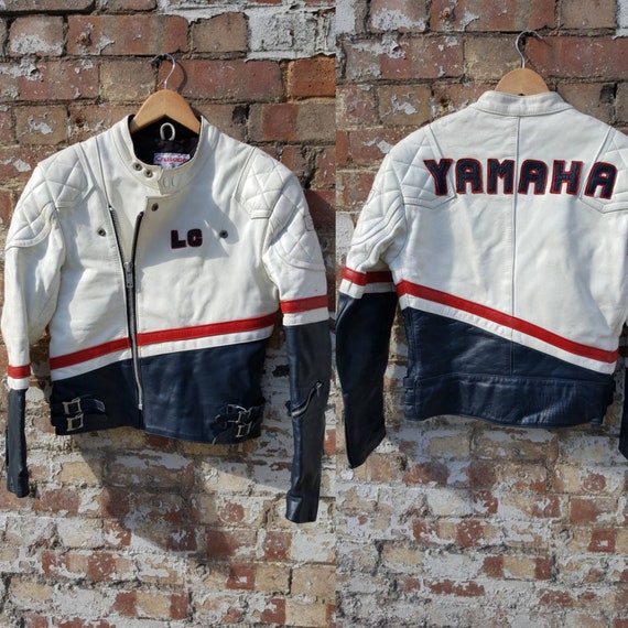 Vintage Mike Lewis cueros Yamaha chaqueta de carreras cuero | Etsy México