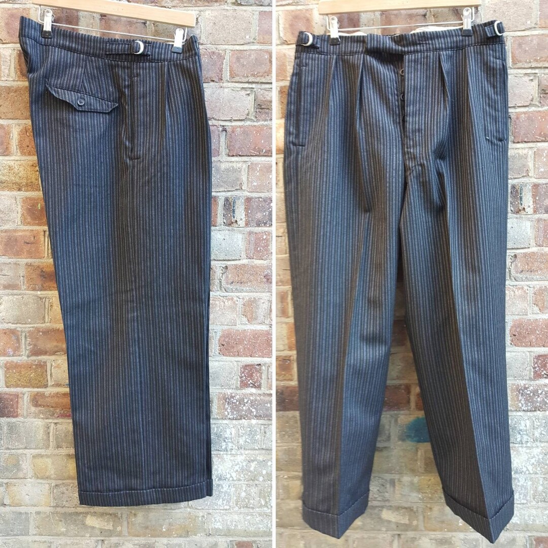 Vintage Mid Century British Formal Trousers Cinch Waist - Etsy UK