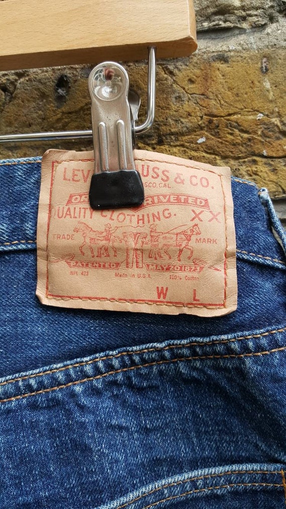 Vintage 1960s Levis 501 big E denim jeans selvedge