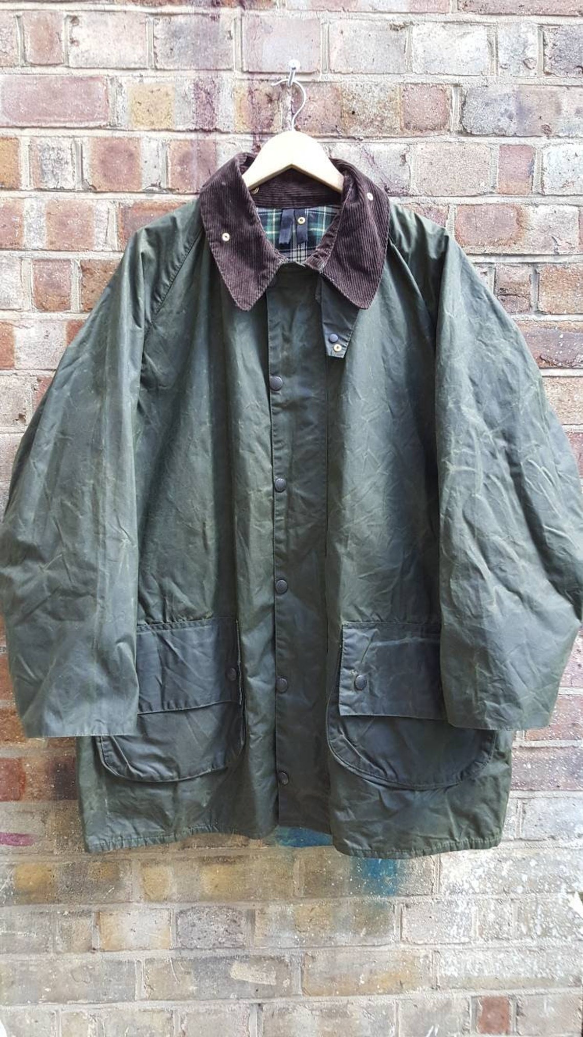 Vintage 1988 Barbour Gamefair Wax Cotton Jacket Green Size | Etsy UK