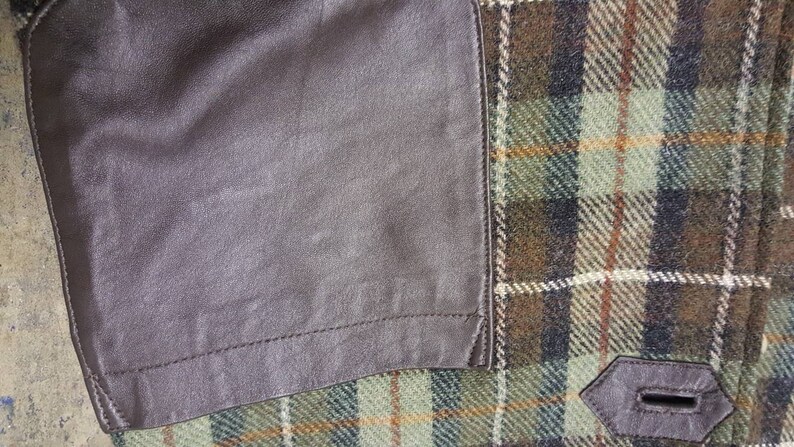 Mens brown leather Harris Tweed jerkin waistcoat Gillet size | Etsy