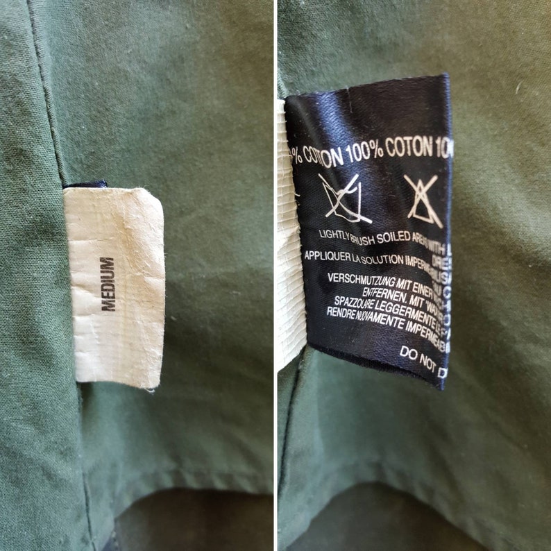 Vintage Driza-bone waxed cotton duster riding coat green size M drover