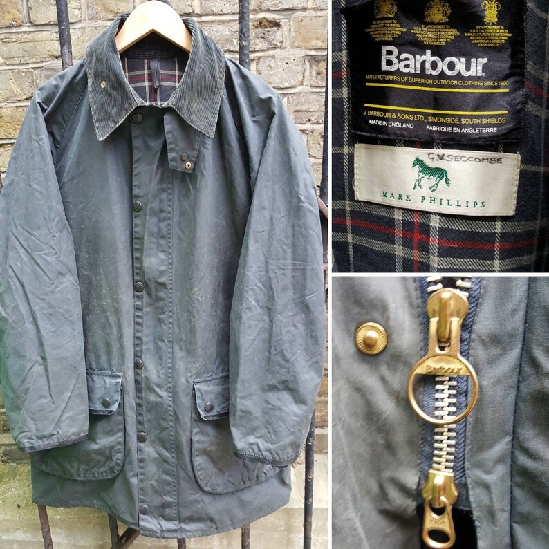 Vintage 1991 Barbour Mark Phillips Wax Cotton Jacket Size Size - Etsy UK