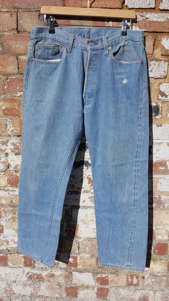 Vintage Levis 501 redlines 33" x 27" selvedge blue